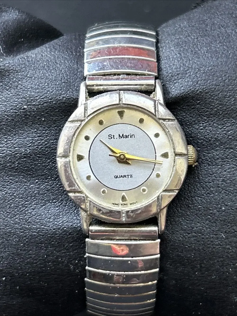 St. Marin Silver Tone Women’s Stretch Band Quartz Watch
